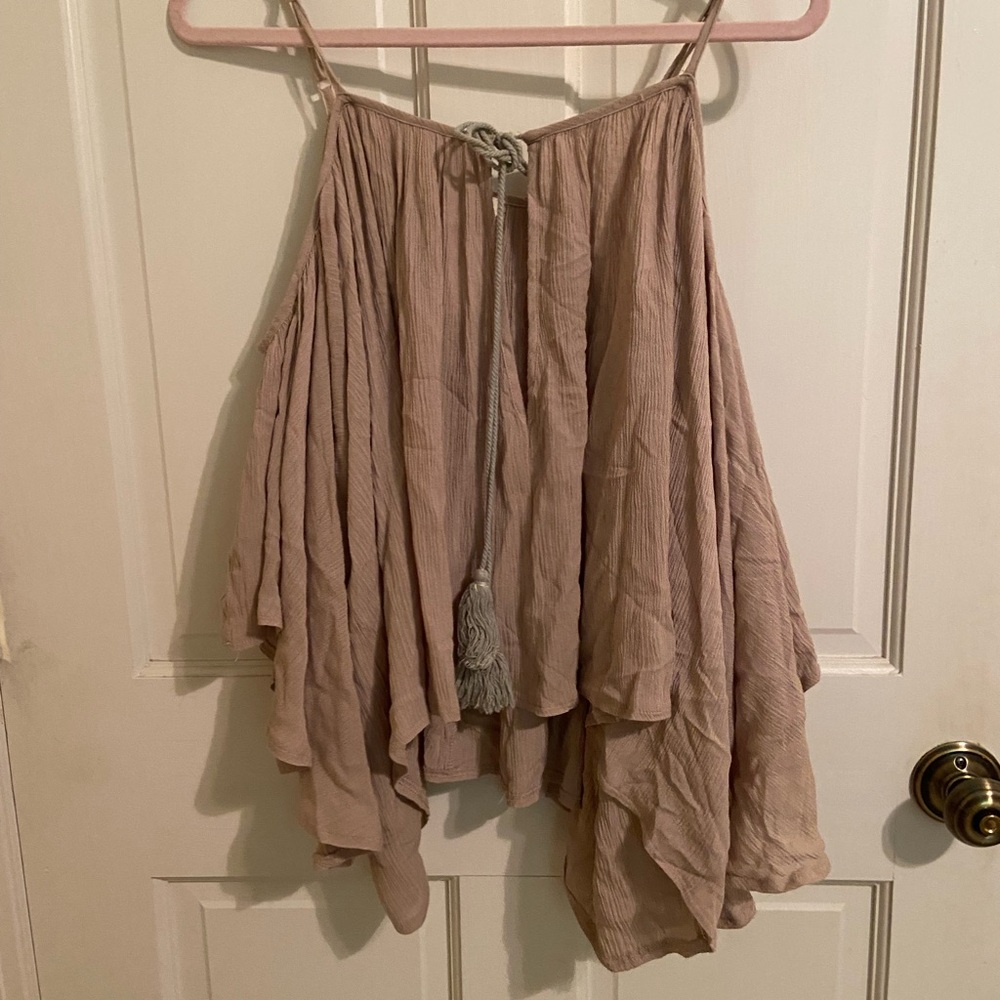 Sans Souci Beige High Low blouse